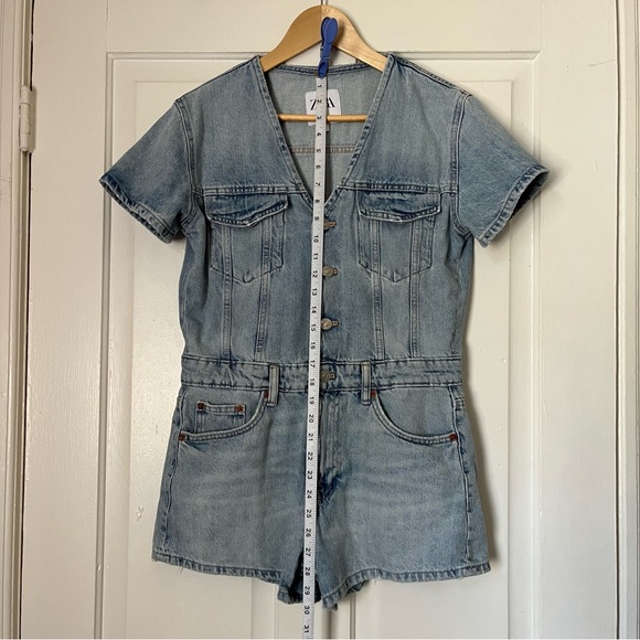 Zara Denim Romper | medium - Picture 4 of 9